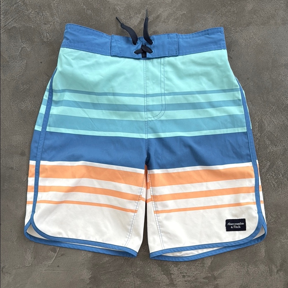 Abercrombie & Fitch Multicolor Striped Swim Trunks